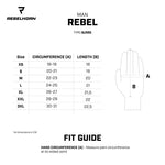 Rebelhorn Sport Mc-Handskar Rebel Svart /Flu