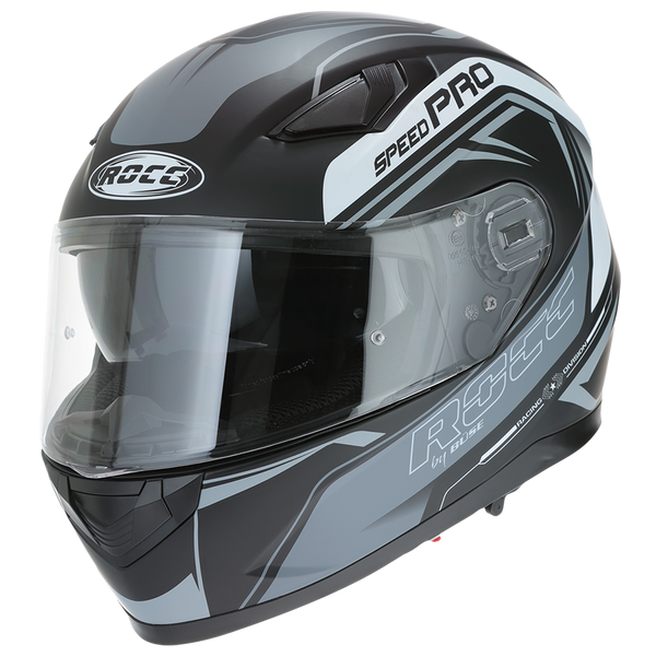 Rocc 451 Integral Motorcycle Helmet Matt Black /Gray 