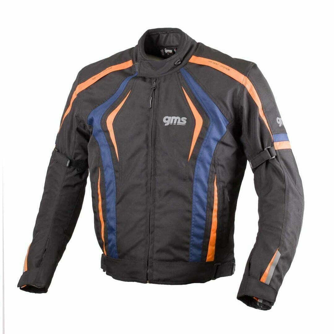 GMS Textil Mc-Jacka Blouson Pace Svart /Orange /Blå