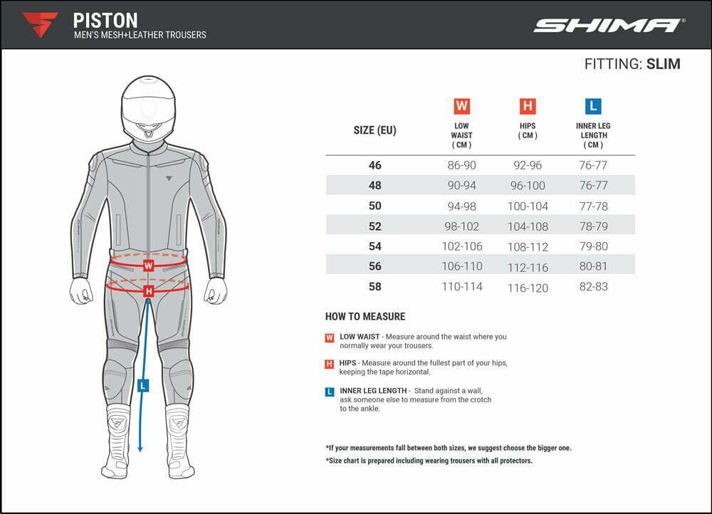 Shima Mc-Skinnbyxor Piston Svart