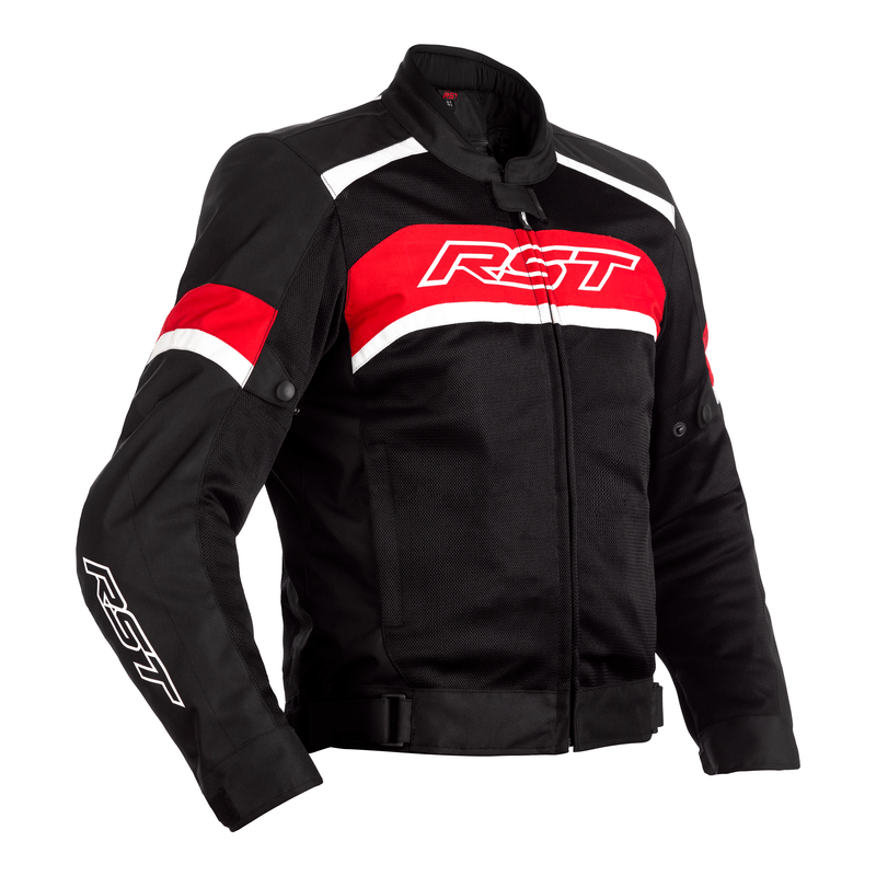 RST Textil Mc-Jacka Pilot Svart /Röd