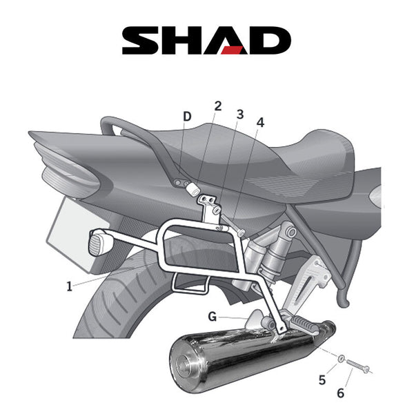 SHAD 3P System Fäste (side) – Yamaha XJR 1300 (Y0XJ17SF)