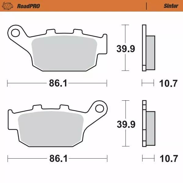 MOTO-MASTER BRAKE PAD SINTER REAR 402202