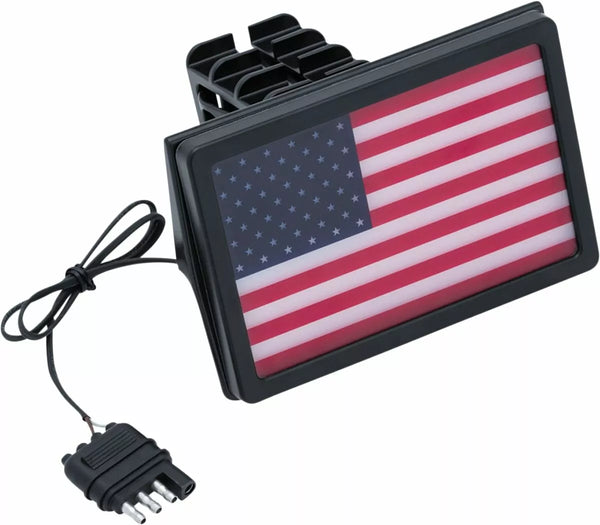 The Kuryakyn Cover Rec Hitch Led Flag Kur2893