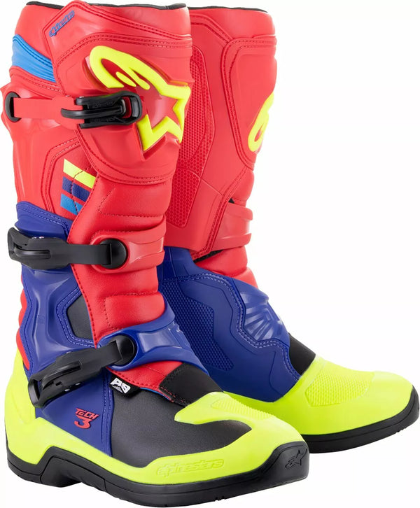 ALPINESTARS(MX) BOOT TECH3 RD/BL/ YL FL 9 2013018-3375-9