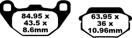 EBC BRAKE PAD SFA ORG SCOOTER SFA305