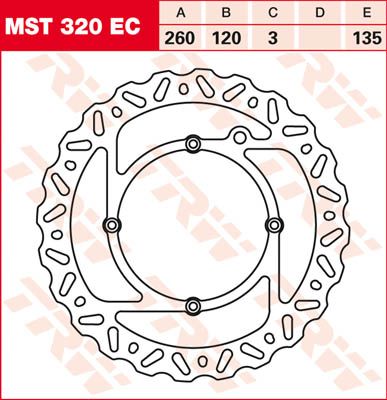 TRW BRAKE ROTOR FIX WAVE L/R MST320EC