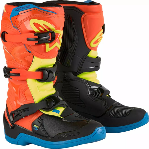 ALPINESTARS(MX) BOOT TECH3S YTH OR/BL/Y 4 2014024-4755-4
