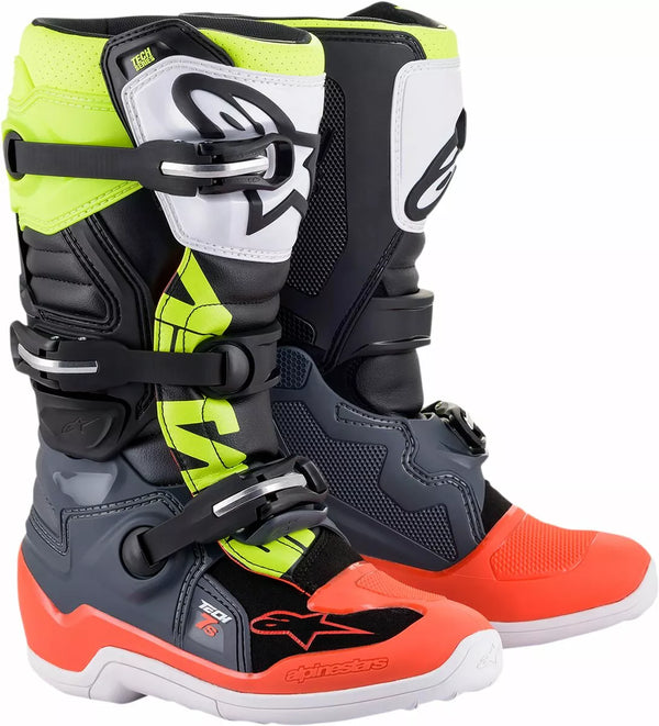 ALPINESTARS(MX) BOOT TECH7S GY/RD/YL 4 2015017-9058-4