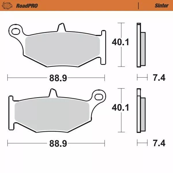 MOTO-MASTER BRAKE PAD SINTER REAR 406602