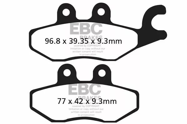 EBC BRAKE PAD CARBON SCOOTER SFAC418