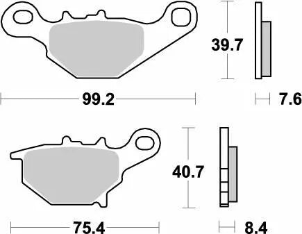 MOTO-MASTER BRAKE PAD NITRO 094821
