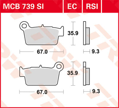 TRW BRAKE PAD TRW MCB739SI MCB739SI