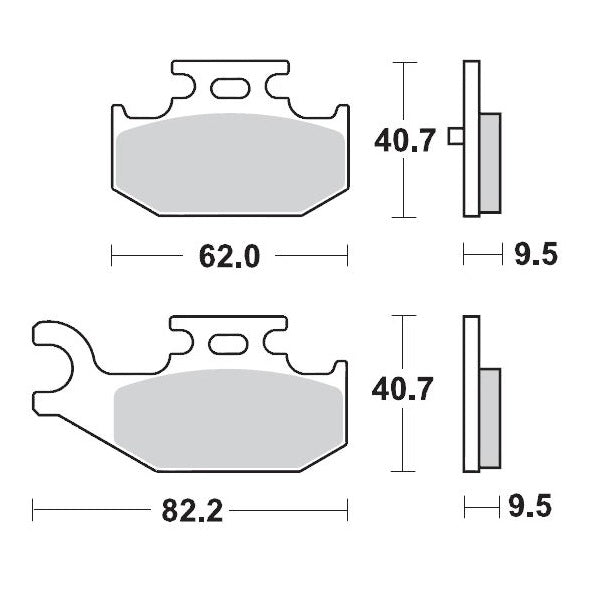 MOTO-MASTER BRAKE PAD RACING 096411