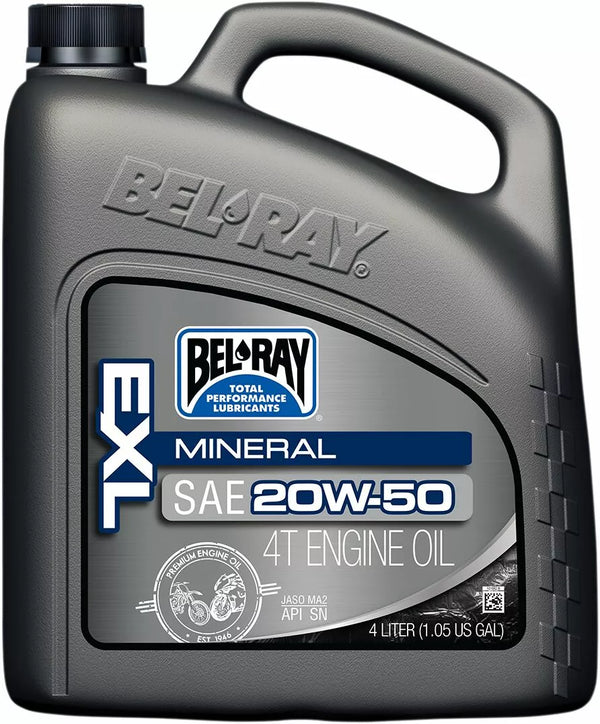 BEL-RAY OIL EXL MINERAL 4T 20W-50 4L 99100-B4LW