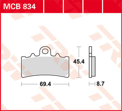 TRW BRAKE PAD SINTER ROAD MCB834SV