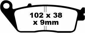 EBC BRAKE PAD SFA ORG SCOOTER SFA142