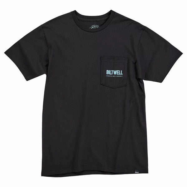 BILTWELL TEE OLD JUNK POCKET BK BK MD 8102-136-003