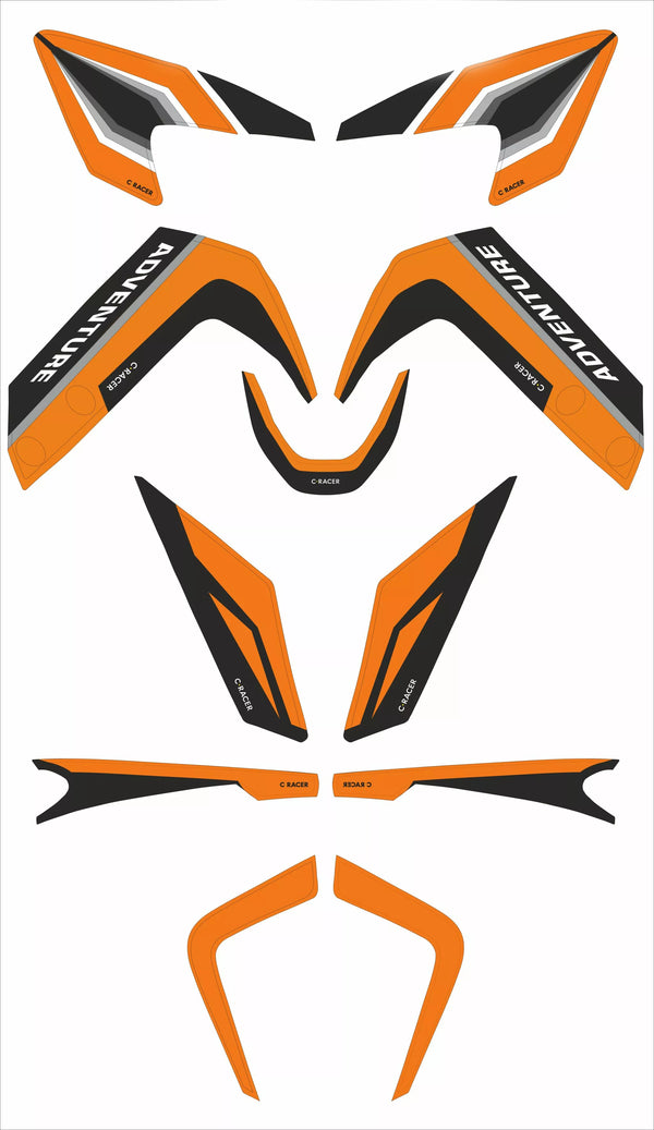 C-RACER STICKER KIT KTM390ADV BK STK-KTM390ADV-O