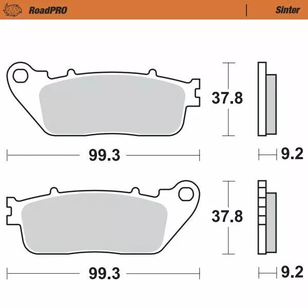 MOTO-MASTER BRAKE PAD SINTER REAR 407202
