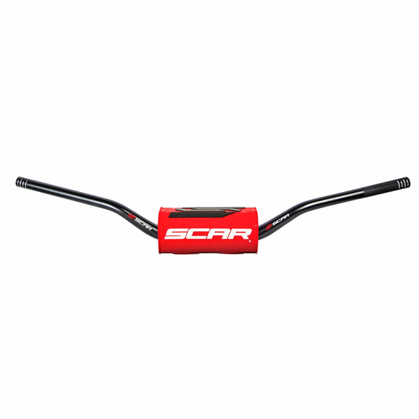 SCAR HANDLEBAR O2 LOW BK/RD PAD S9142R