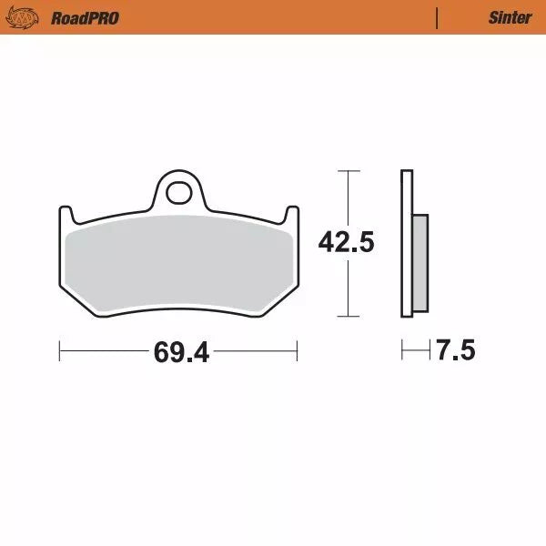 MOTO-MASTER BRAKE PAD SINTER REAR 402602
