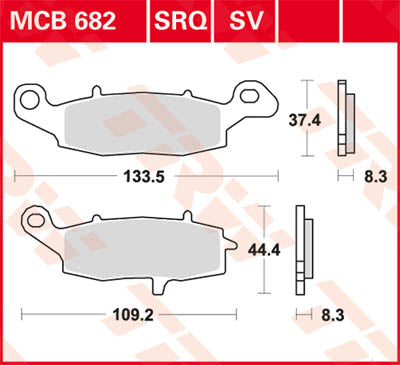 TRW BRAKE PAD TRW MCB682SV MCB682SV