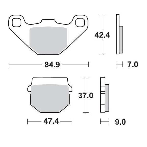 MOTO-MASTER BRAKE PAD CERAMIC 409904