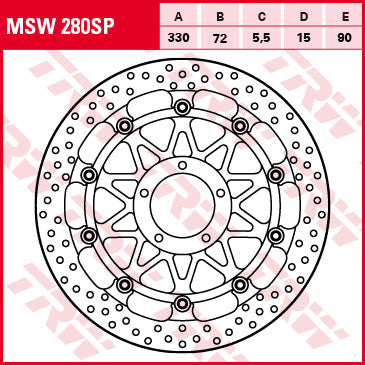 TRW BRAKE DISC RACING MSW280SP