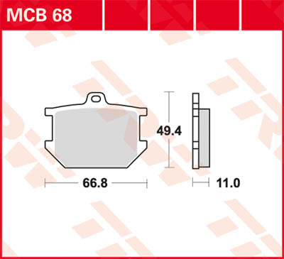 TRW BRAKE PAD TRW MCB68 MCB68