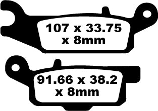 EBC BRAKE PAD CARBON TT DIRT FA444TT