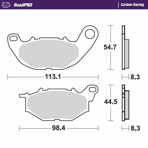 MOTO-MASTER BRAKE PAD CARBON RACING 412506