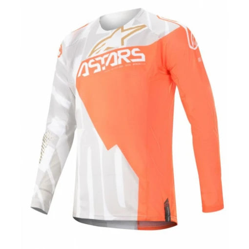 Alpinestars Techstar Factory Metal Tröja Vit/Orange Fluo/Guld