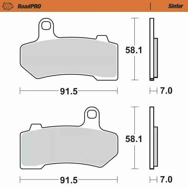 MOTO-MASTER BRAKE PAD SINTER REAR 412202