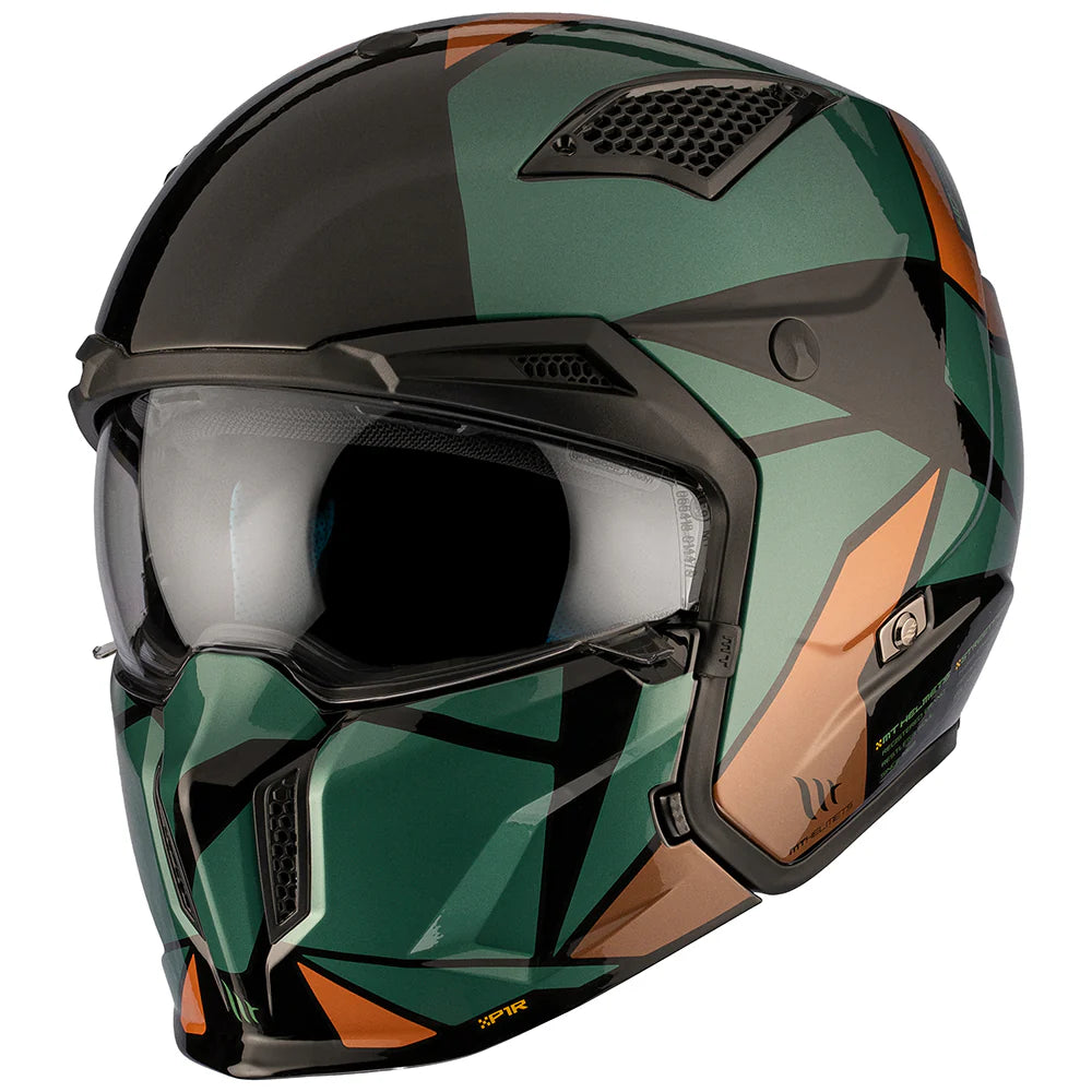 MT Helmets Öppen Mc-Hjälm Streetfighter SV S P1R Green