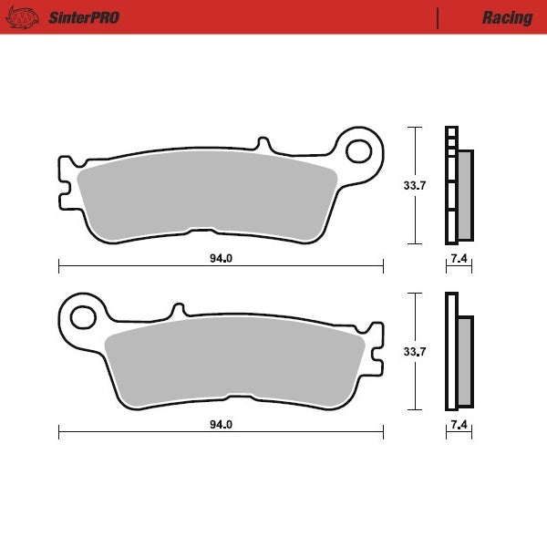 MOTO-MASTER BRAKE PAD RACING 099811