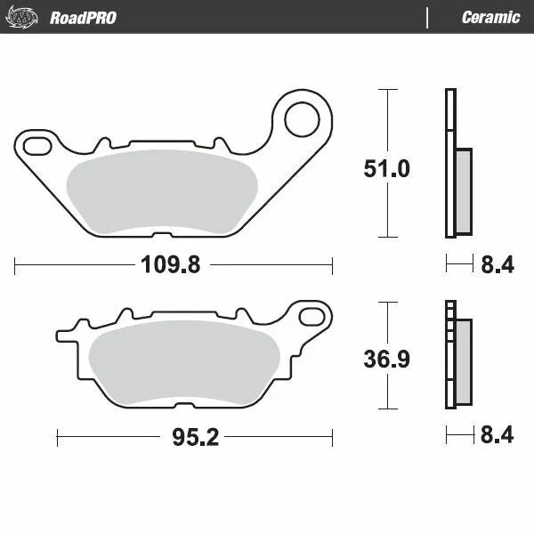 MOTO-MASTER BRAKE PAD CERAMIC 413004