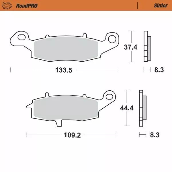 MOTO-MASTER BRAKE PAD SINTER REAR 404102