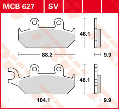 TRW BRAKE PAD TRW MCB627 MCB627