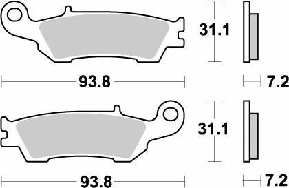 MOTO-MASTER BRAKE PAD NITRO 094921