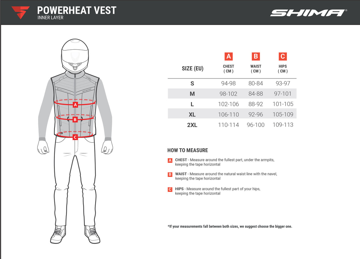 Shima Värmeväst Powerheat Svart