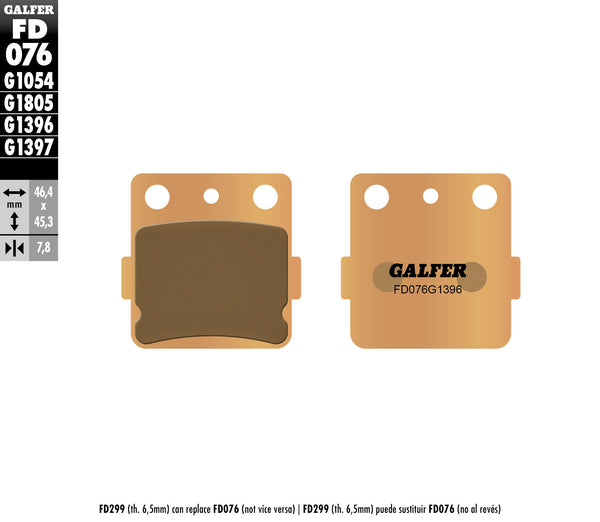 GALFER BRAKE PAD SINTERED OFF ROAD FD076G1396