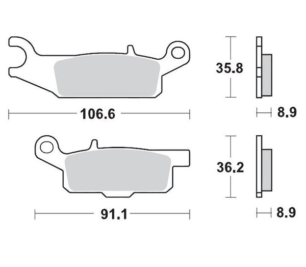 MOTO-MASTER BRAKE PAD RACING 096111