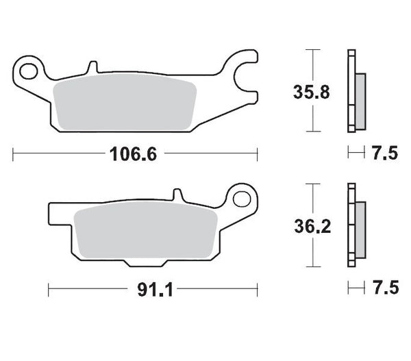 MOTO-MASTER BRAKE PAD RACING 096011