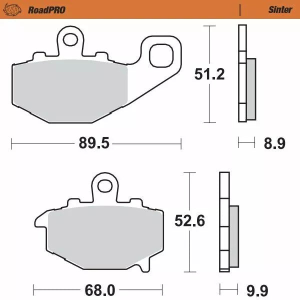 MOTO-MASTER BRAKE PAD SINTER REAR 403702