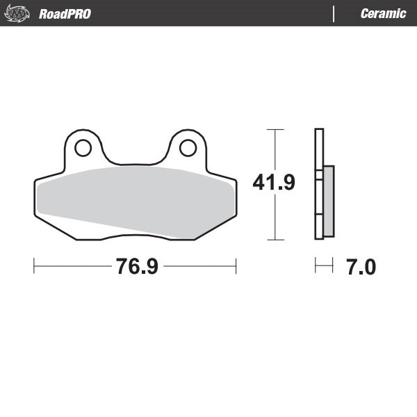 MOTO-MASTER BRAKE PAD CERAMIC 411604