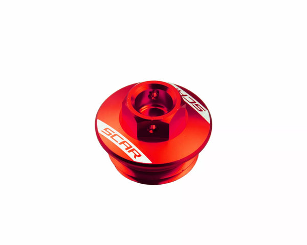 SCAR OIL FILLER CAP RED OFP300
