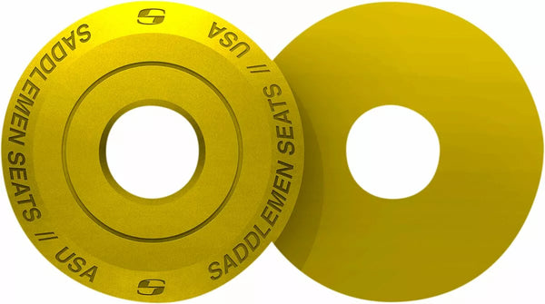 SADDLEMEN SEAT FENDER WASHER YELLOW 14707YW