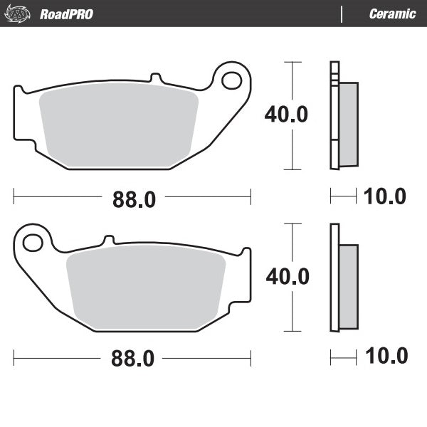 MOTO-MASTER BRAKE PAD CERAMIC 410604