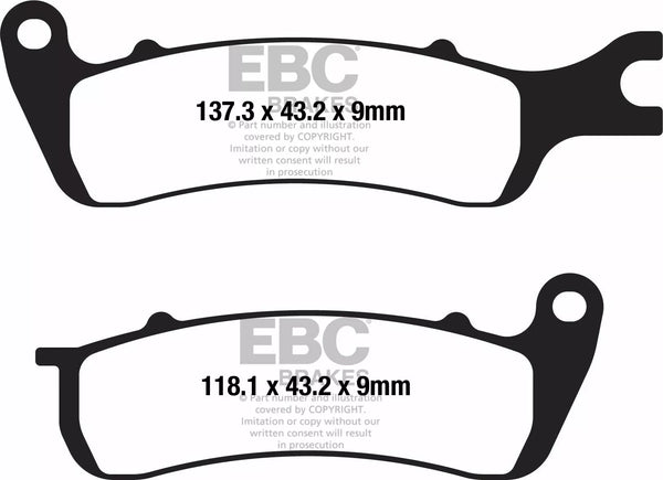 EBC BRAKE PAD FA SER ORGANIC FA722